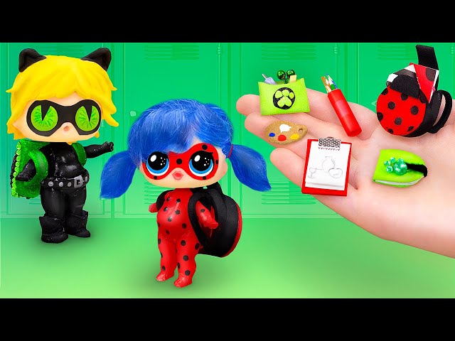 20 DIY LOL Surprise School Supplies And Crafts / Ladybug and Cat Noir