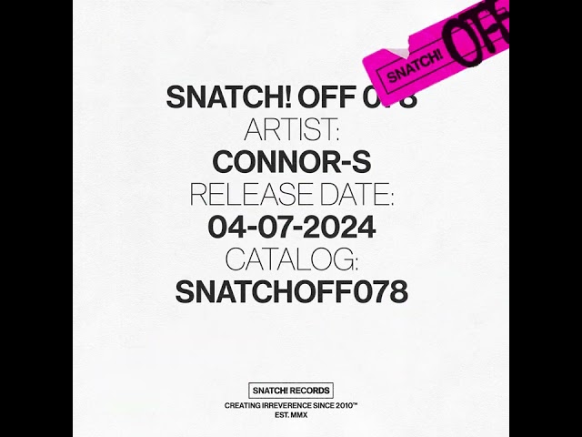 Connor-S - Acid Groove (Extended Mix) [Snatch! Records]