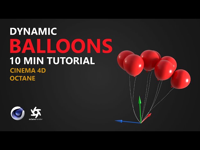 Cinema 4D Tutorial  - Create Dynamic Balloons in 10 Min