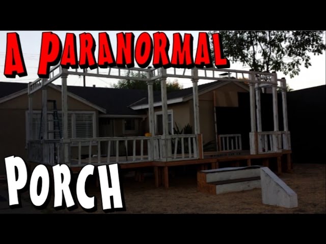 Assembling The Front Porch To The Haunted House Facade
