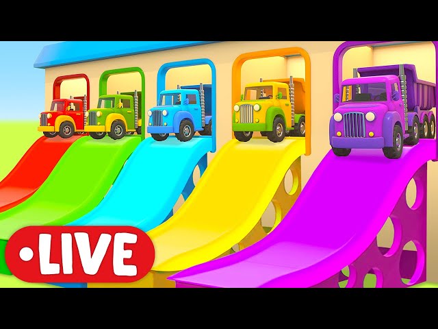 🔵🔴 Helper Cars LIVE - Cartoon full episodes | Cartoons for kids & videos for kids.