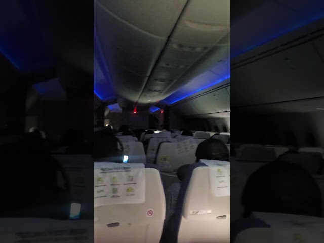 Flight Passenger Projects Film on Cabin's Overhead Bins