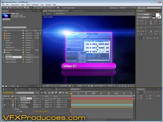 Tutorial After Effects - Monitores com Lens Flare - Pt 04 / 04