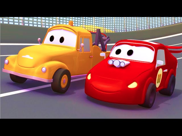 Tom The Tow Truck and the Racing Car in Car City |Trucks cartoon for children 🏎️🚚