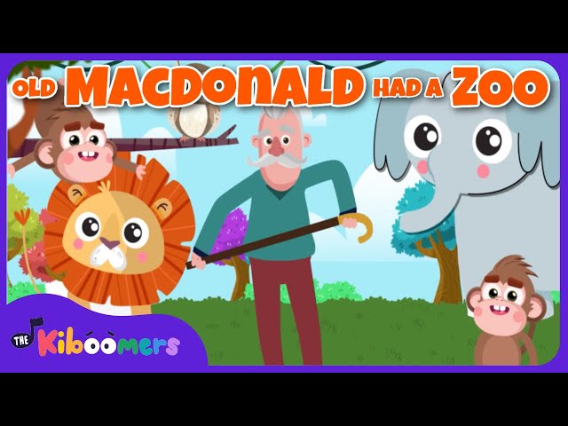 Old McDonald Had a Zoo Song - The Kiboomers Wild Animal Songs for Preschoolers