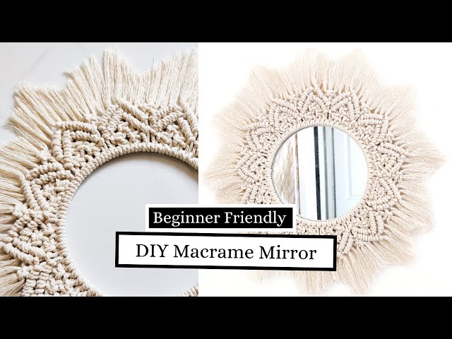 DIY Macrame Mirror Tutorial for beginners | Macrame Series Pt-1 | DIYwithPragya