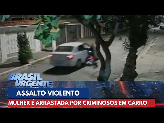 Mulher é arrastada no asfalto após sequestro em ponto de ônibus | Brasil Urgente