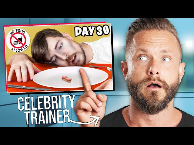 Celebrity Trainer Reacts to MrBeast's NO FOOD For 30 Days Challenge!