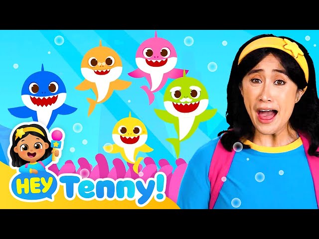 Five Little Sharks | Animal Song | Nursery Rhymes | Sing Along | Hey Tenny!