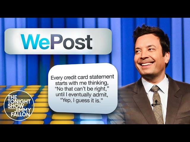 WePost: Credit Card Bills, Lamps | The Tonight Show Starring Jimmy Fallon