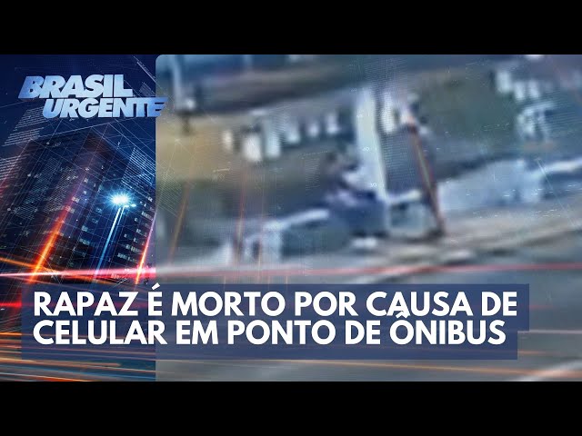 Rapaz é morto por ladrões de celular no ponto de ônibus | Brasil Urgente