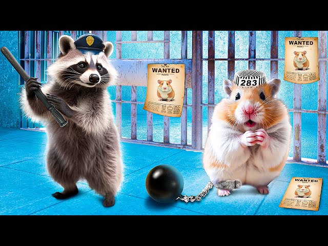Hamster Rides on Police Car to Punish Racoon Rober | Funny animals | Life Of Pets