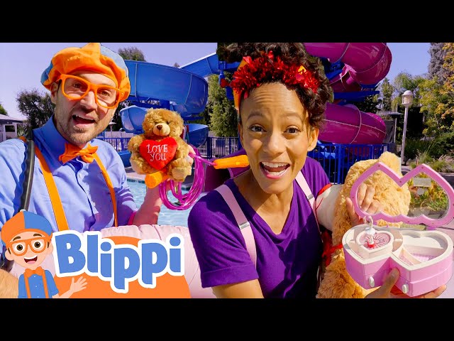 Blippi's Valentines Day Sink or Float! | Blippi & Meekah Episodes | Educational Videos for Kids