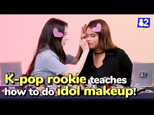 (CC) K-pop idol and a Latina exchange makeup tips💅✨ l Global Swap l tripleS HyeRin