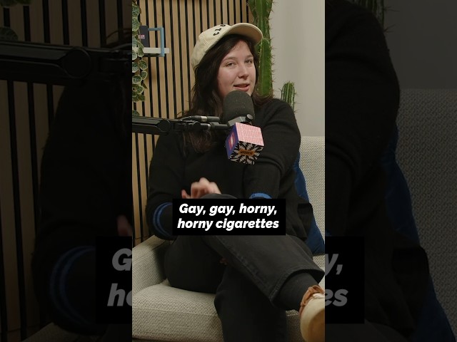 Gay, gay, horny, horny, cigarettes with Lucy Dacus on Gayotic with MUNA #shorts #MUNA #lucydacus