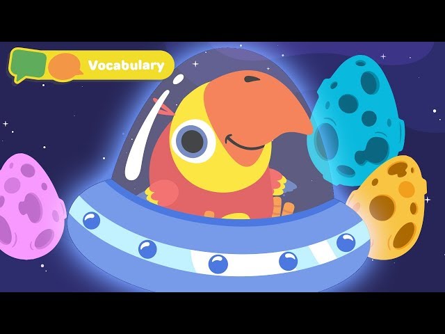 Learn First Words w Larry The Bird - Spaceship | Toddler Learning Video Words | First University