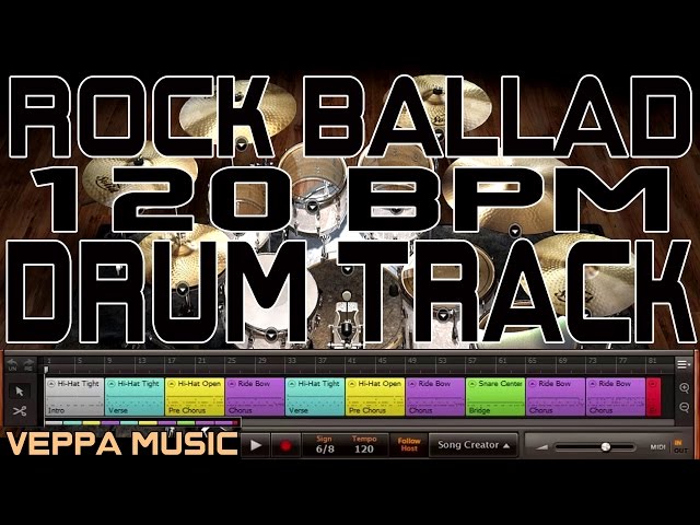 Rock Ballad - 120 BPM - Drum Track