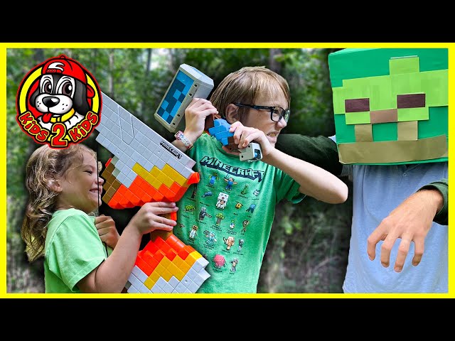 MINECRAFT IN REAL LIFE - KIDS SURVIVE ZOMBIE ISLAND!
