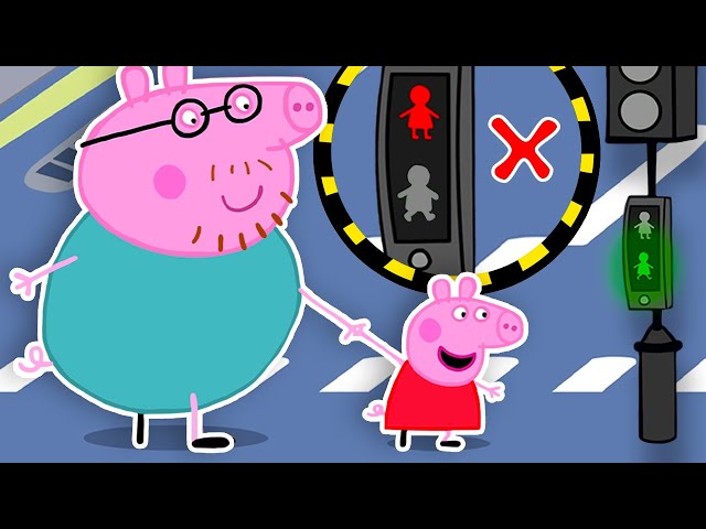 Sicheres Überqueren Der Straße 🛑 Sicherheitslied ✋ Peppa Pig Kinderreime und Kinderlieder