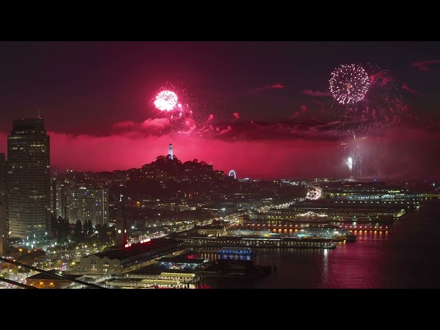 Stunning Drone Footage Captures July Fourth Fireworks in San Francisco