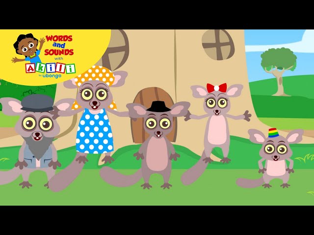 Bush Baby Vowels | Learn about Sounds | Words and Sounds with Akili