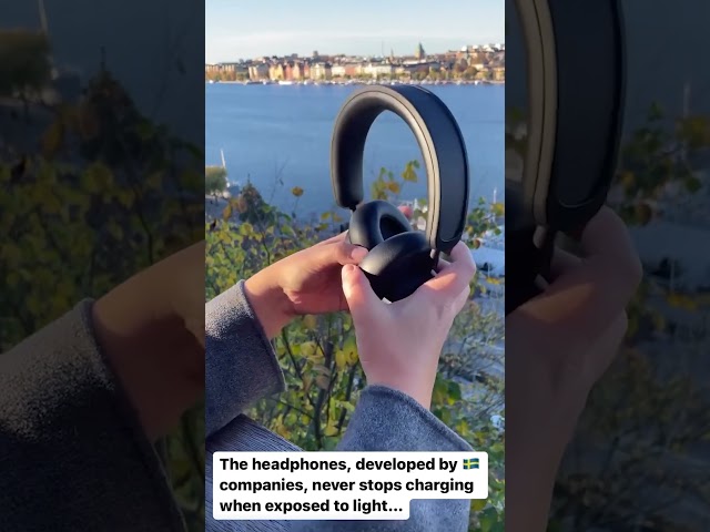 Solar powered headphones #innovation  #solarpowered  #sweden