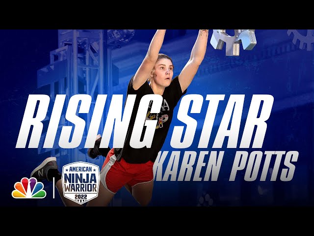 Sixteen-Year-Old Karen Potts Swings Big | NBC's American Ninja Warrior