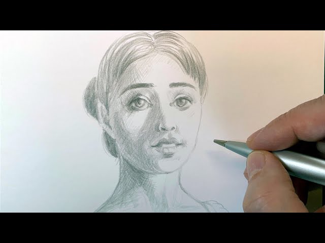 Drawing A Girl Portrait With Space Pen - How Does This Inkless Pen Work?