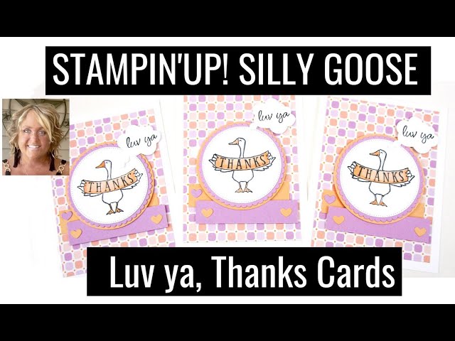 Stampin' Up!  Silly  Goose  Luv Ya,  Thanks  Cards
