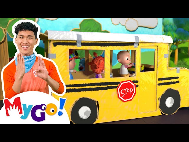 Wheels on the Bus (Play Version) | MyGo! Sign Language For Kids | CoComelon | ASL