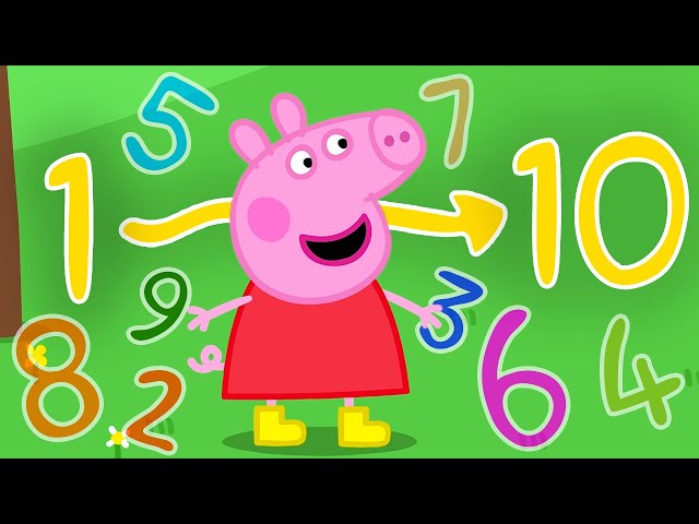 Contando até dez com Peppa Pig | A Canção da Contagem | Peppa Pig Canciones Para Niños
