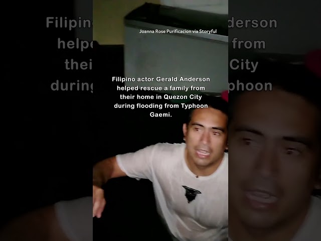 Actor Gerald Anderson Helps Rescue Child From Flooded Home in Philippines
