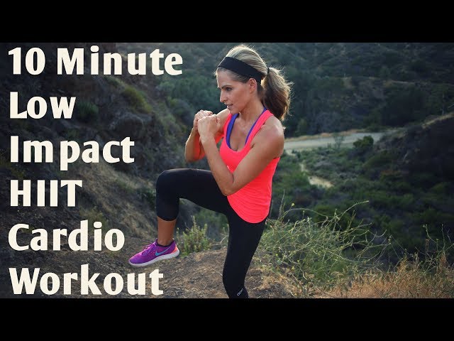 10 Minute Low Impact Cardio HIIT Workout--Quiet Workout with High Intensity Intervals