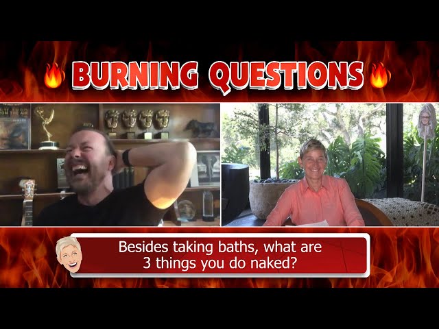 Ricky Gervais Answers Ellen’s ‘Burning Questions’