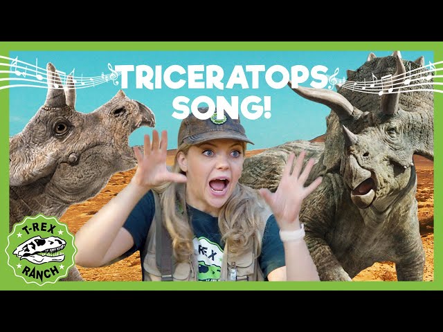 NEW! T-Tops the Triceratops Song! T-Rex Ranch Dinosaur Videos