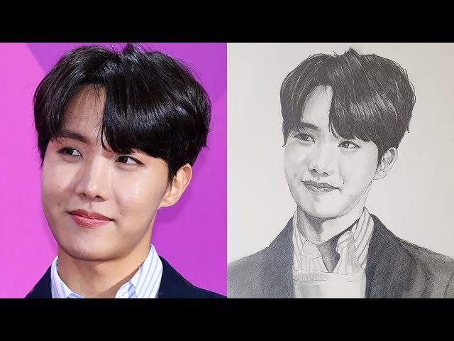 BTS member J-HOPE fan art ... Auxiliary is attractive