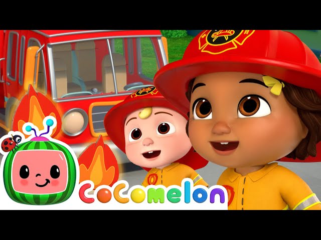 Nina's Wheels on the Fire Truck! | Nina's Familia | CoComelon Nursery Rhymes & Kids Songs