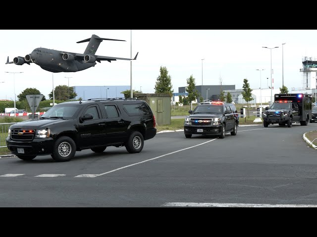 Five planes fly President Biden's motorcade to France 🇺🇸 🇫🇷