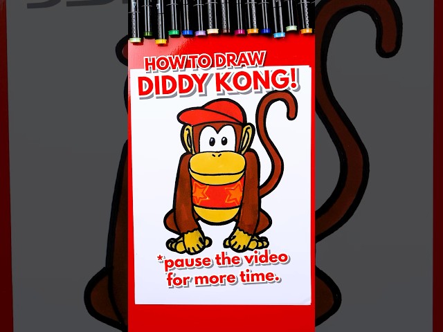 How to draw Diddy Kong #artforkidshub #howtodraw