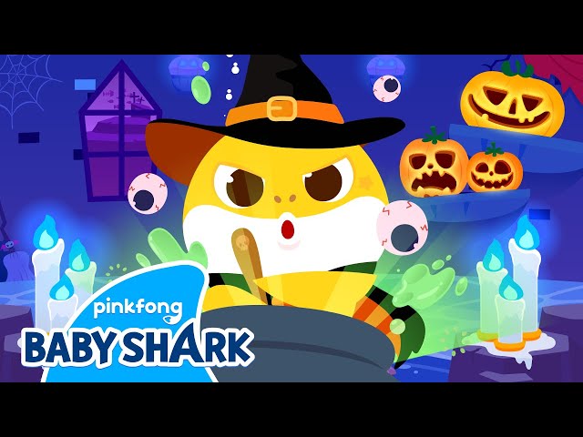 [🧙‍♀️NEW] Halloween Witch Sharks Doo Doo Doo | Halloween Five Little Song | Baby Shark Official