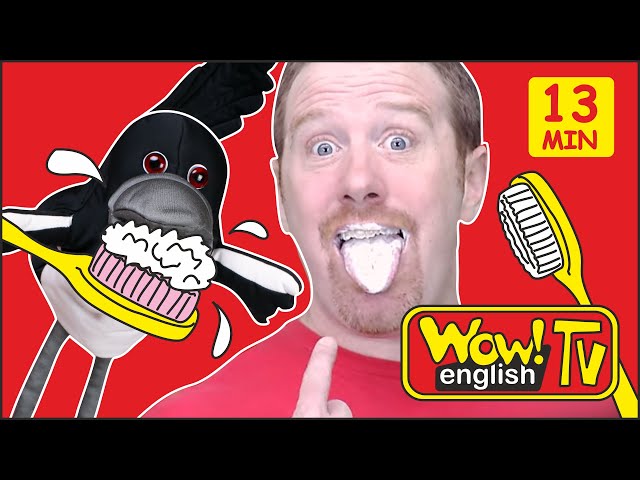 Wake up, Brush your Teeth and Johny, Johny Stories for Kids from Steve and Maggie | Wow English TV