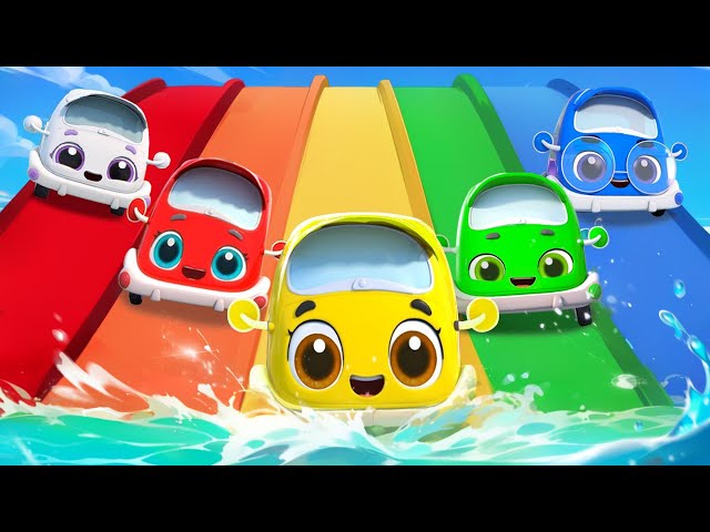Five Little Cars Go Swimming | Learn Colors | Kids Cartoon | Funny Kids Songs | Cartoons | BabyBus