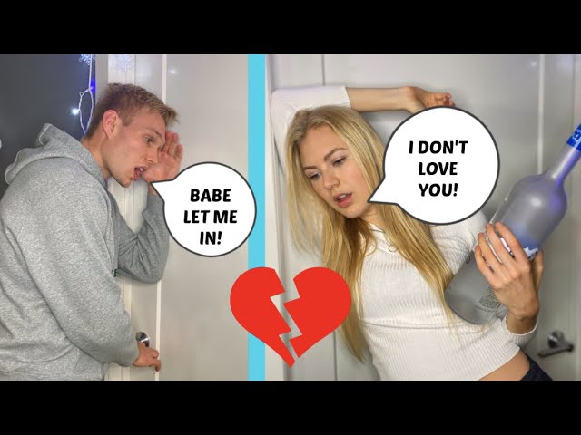 Getting Drunk With The Door Locked Prank On Boyfriend.. *CUTE REACTION*