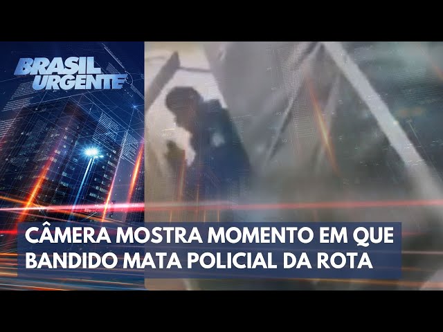 Câmera corporal mostra momento em que PM é baleado | Brasil Urgente