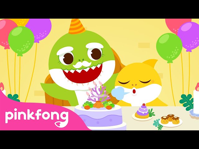 Happy Birthday Song (Retro Version) | Happy Birthday, Grandpa Shark! | Pinkfong Song for Kids