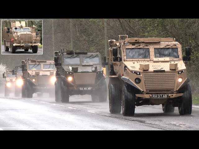 Military convoys and armoured trucks return from largest exercise in Europe