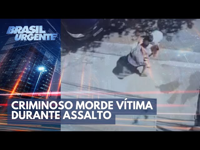 Vítima é mordida por bandido durante assalto | Brasil Urgente