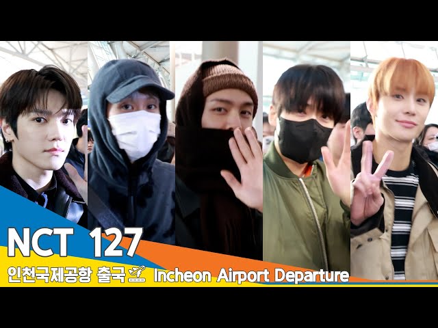 [4K] NCT 127, 아침을 밝히는 멋짐 (출국)✈️ICN Airport Departure 23.12.07 #Newsen