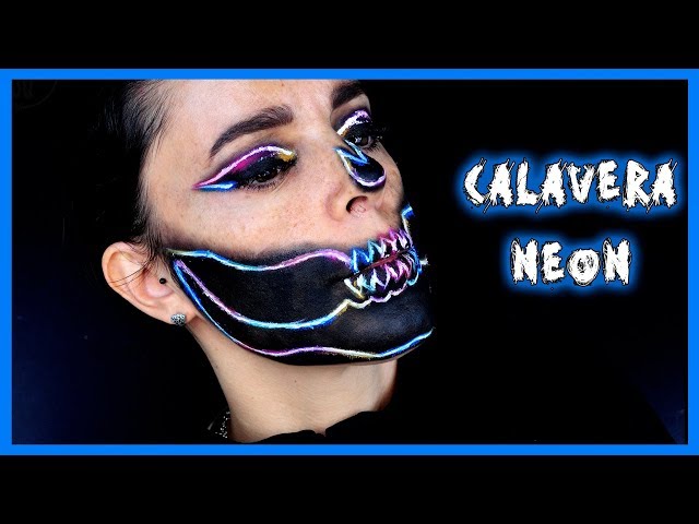 Tutorial de calavera neon fácil para Halloween | Silvia Quiros