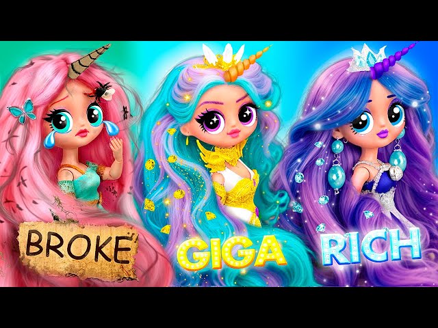 Rich Celestia vs Broke Fluttershy / 30 My Little Pony LOL OMG Hacks